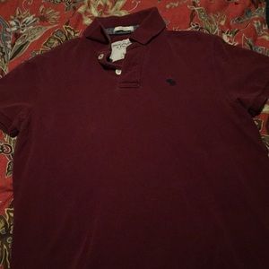 Abercrombie and Fitch maroon polo